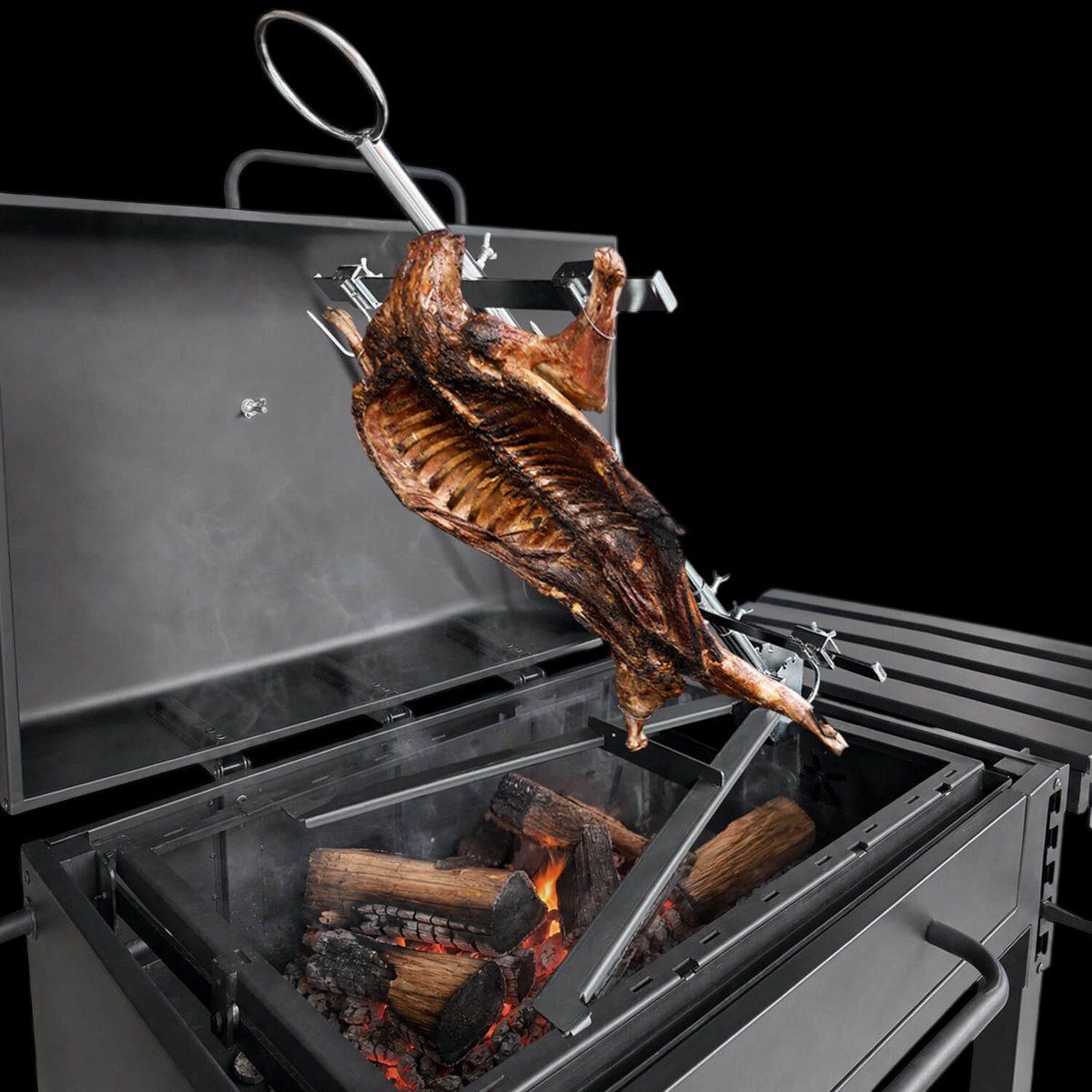 Asador Vertical para parrilla Siete fuegos