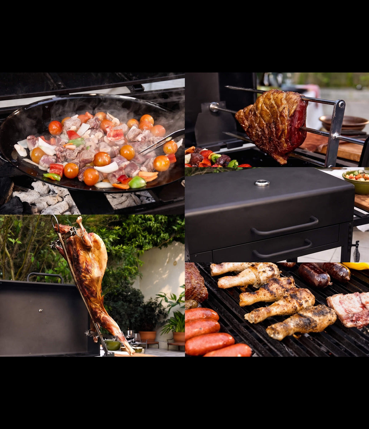 <em>Una parrilla, muchas formas de cocinar</em>