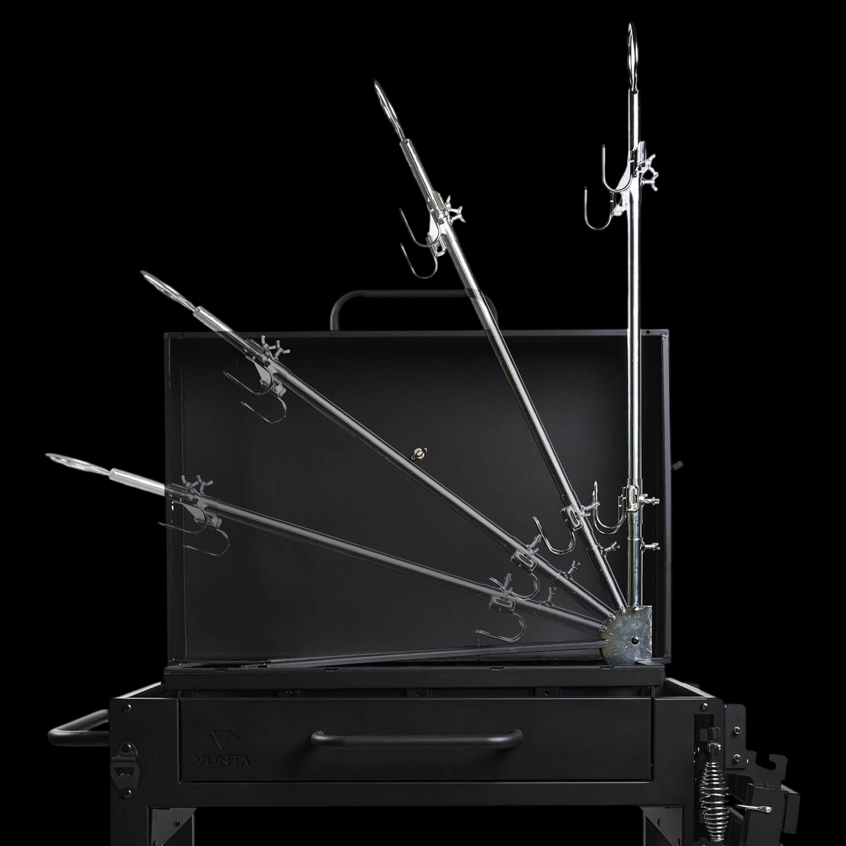 Asador Vertical para parrilla Siete fuegos